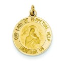 Our Lady Of Perpetual Help Medal in 14k Yellow Gold