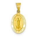 Our Lady Of Guadalupe Medal in 14k Yellow Gold