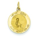 Infant Jesus Medal in 14k Yellow Gold