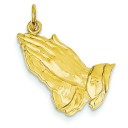 Praying Hands Pendant in 14k Yellow Gold