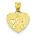 Small Angel Charm in 14k Yellow Gold