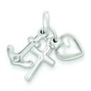 Faith Hope Charity Charm in Sterling Silver