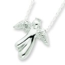Diamond Angel Necklace in Sterling Silver
