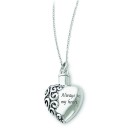 Heart Ash Holder Necklace in Sterling Silver