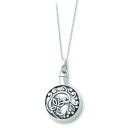 Circle Ash Holder Necklace in Sterling Silver