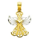 Filigree Angel Pendant in 14k Yellow Gold