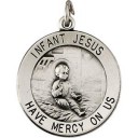 Infant Jesus Pendant in Sterling Silver