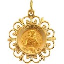 St Peter Medal in 14k Yellow Gold