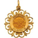 Holy Spirit Medal in 14k Yellow Gold