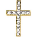 Diamond Unity Cross in 14k Yellow Gold