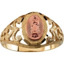 Lady Of Guadalupe Ring in 14k Two-tone Gold