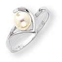 Pearl Diamond pearl ring