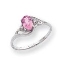6x4mm Pink Sapphire Diamond Ring