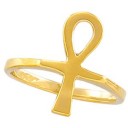 Ankh Ring in 14k Yellow Gold