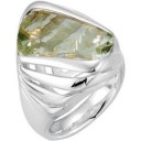 Green Quartz Ring in Sterling Silver
