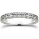 Round Pave Engagement band in 14K Yellow Gold