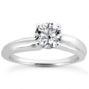 Solitaire Round Engagement Ring in 14K Yellow Gold