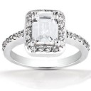 Emerald Cut Engagement Ring in 14K Yellow Gold